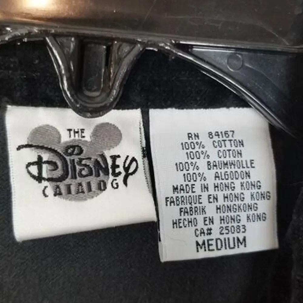 Vintage The Disney Catalog Womens Velvet Button Shirt Size M Mickey Minnie 90s
